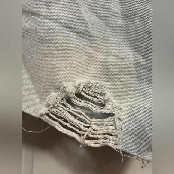 PacSun Light Blue Ultra High Waisted Vintage Denim Shorts size 24 NWT cotton - Picture 10 of 16